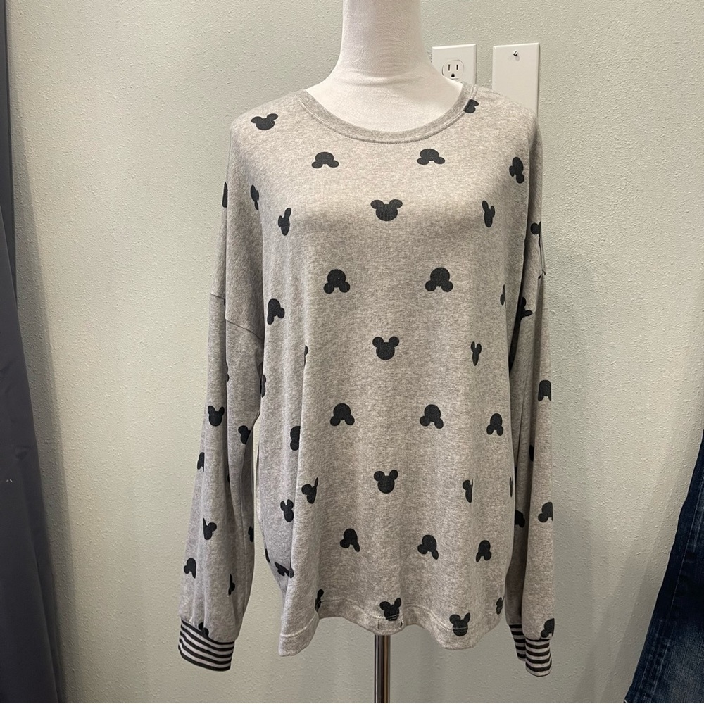 Disney loungewear sweatshirt Mickey Mouse grey size large